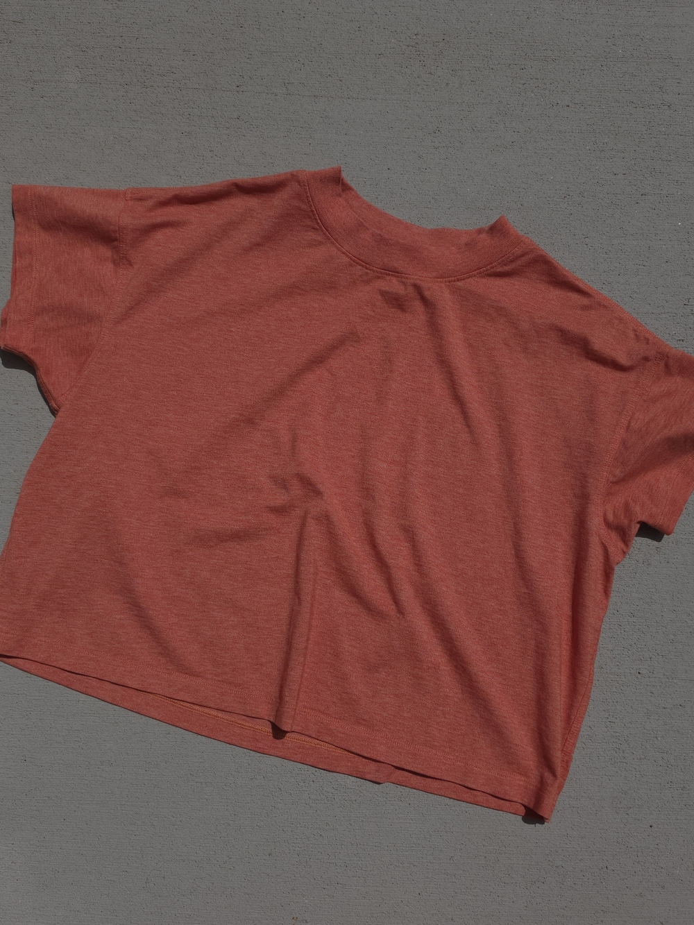 Lululemon Cates Tee Orange Boxy Cropped Short Sleeve T-shirt Top Womens Sz 4